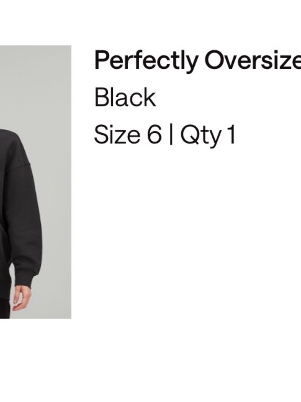 lululemon athletica Perfectly Oversized Crewneck in Black